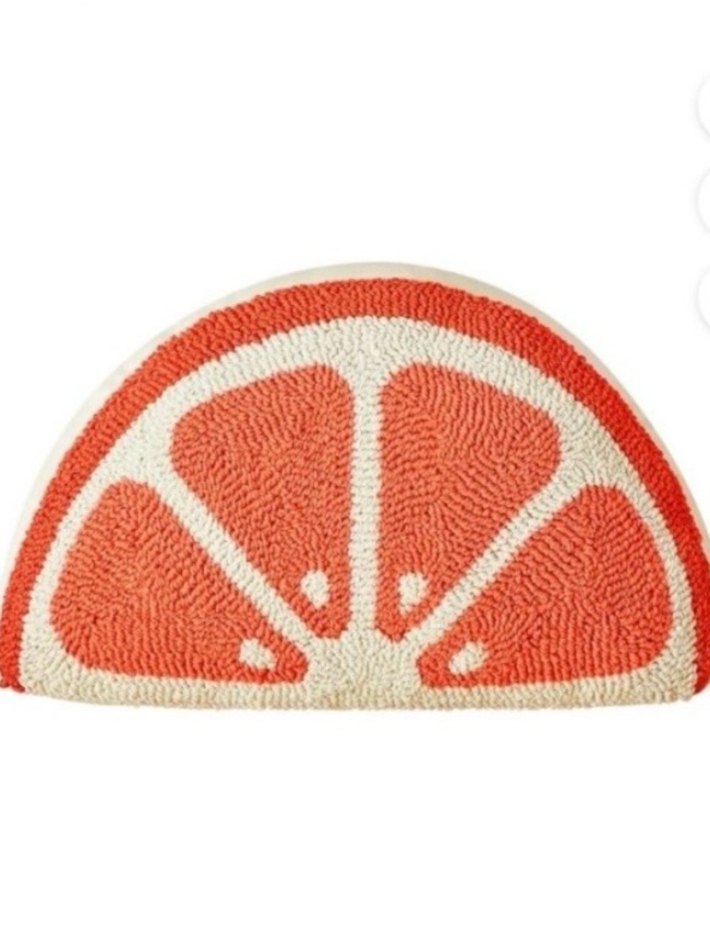 Half-Moon Grapefruit Slice Throw Pillow - Coral - Picture 3 of 3